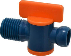 Loc-Line - 2 Piece, 1/4" ID Coolant Hose NPT Valve - Male to Female Connection, Acetal Copolymer Body, 1/4 NPT, Use with Loc-Line Modular Hose Systems - Exact Tool & Supply