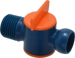 Loc-Line - 2 Piece, 1/2" ID Coolant Hose NPT Valve - Male to Female Connection, Acetal Copolymer Body, 1/2 NPT, Use with Loc-Line Modular Hose Systems - Exact Tool & Supply