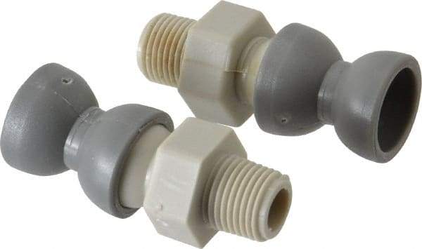 Cedarberg - 2 Piece, 1/4" Hose ID, Female to Male Coolant Hose Pipe Thread Connector - 1/8" NPT, For Snap-Loc Modular Hose Systems - Exact Tool & Supply