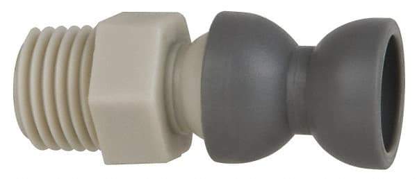 Cedarberg - 2 Piece, 1/4" Hose ID, Female to Male Coolant Hose Pipe Thread Connector - 1/4" NPT, For Snap-Loc Modular Hose Systems - Exact Tool & Supply