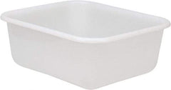 Rubbermaid - 2.8 Gal, White Polyethylene Tote Container - Nesting, 14.4" Long x 12.4" Wide x 5.4" High - Exact Tool & Supply