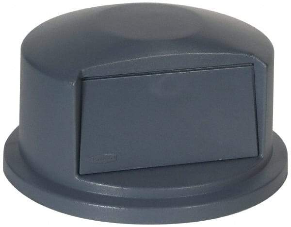 Rubbermaid - Round Lid for Use with 32 Gal Round Trash Cans - Gray, Polyethylene, For 2632 Brute Trash Cans - Exact Tool & Supply
