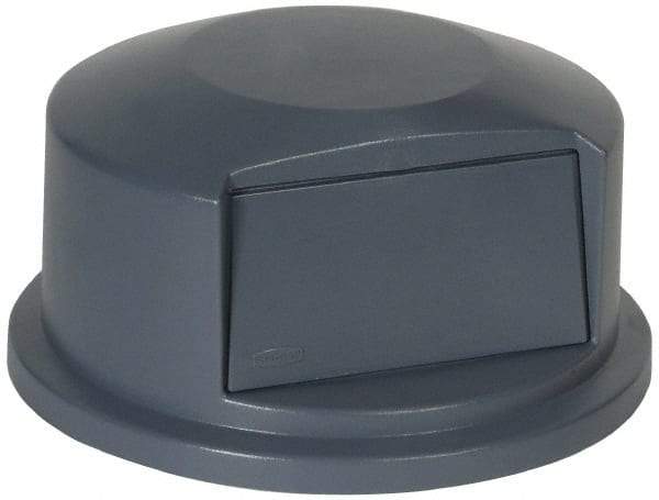 Rubbermaid - Round Lid for Use with 44 Gal Round Trash Cans - Gray, Polyethylene, For 2643 Brute Trash Cans - Exact Tool & Supply