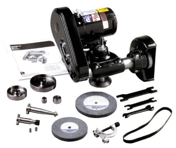 Dumore - Interchangeable, External Spindle, Tool Post Grinder - 6 Inch Wheel Diameter Compatibility, 9 to 20 Inch Lathe Swing Compatibility, 1 hp - Exact Tool & Supply