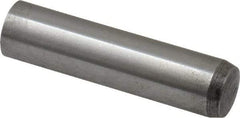 Value Collection - 12mm Diam x 50mm Pin Length Alloy Steel Standard Dowel Pin - C 58-62 Hardness, 53,400 Lb Breaking Strength, 1 Rounded End - Exact Tool & Supply