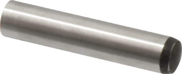 Value Collection - 12mm Diam x 60mm Pin Length Alloy Steel Standard Dowel Pin - C 58-62 Hardness, 53,400 Lb Breaking Strength, 1 Rounded End - Exact Tool & Supply