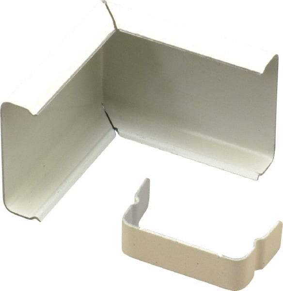 Wiremold - 1-7/8 Inch Long x 1.87 Inch Wide x 3/4 Inch High, Raceway Elbow End - Ivory, For Use with Wiremold NM2000 Series Raceways - Exact Tool & Supply