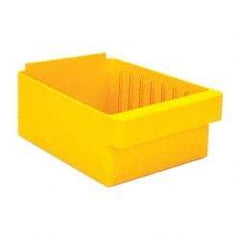 Quantum Storage - 28 Lb. Load Capacity, 11-5/8" Deep, Yellow High-Impact Polystyrene Drawer Bin - 4-5/8" High x 8-3/8" Wide x 11-5/8" Long - Exact Tool & Supply