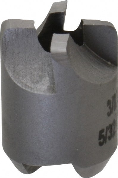 Made in USA - 4 Flutes, 3/8" Diam, 5/32" Pilot Hole Diam, High Speed Steel Reverse Counterbore - Exact Tool & Supply