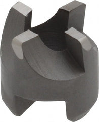 Made in USA - 4 Flutes, 1/2" Diam, 1/4" Pilot Hole Diam, High Speed Steel Reverse Counterbore - Exact Tool & Supply