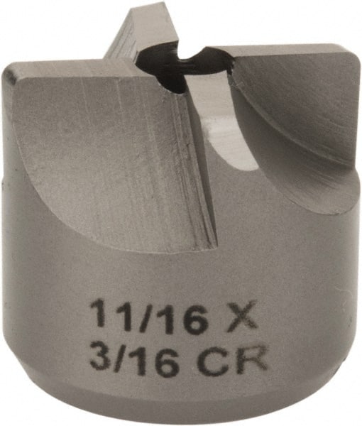 Made in USA - 4 Flutes, 11/16" Diam, 3/16" Pilot Hole Diam, High Speed Steel Reverse Counterbore - Exact Tool & Supply