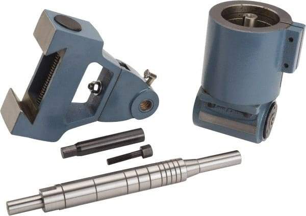 Vectrax - Right Angle Milling Head - Includes 1 Inch Arbor, Arbor Support for R8 Spindle, Horizontal Milling Attachment Including Right Angle Head and R8 in - R8 out - Exact Tool & Supply