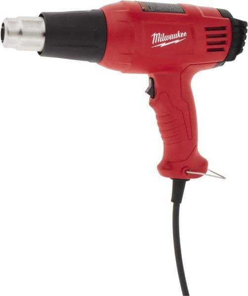 Milwaukee Tool - 140 to 1,040°F Heat Setting, 14.8 CFM Air Flow, Heat Gun - 120 Volts, 11.6 Amps, 1,400 Watts, 10.13' Cord Length - Exact Tool & Supply