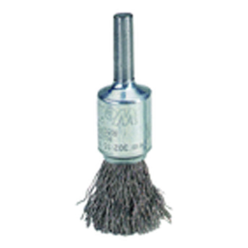 4″ Diameter - Crimped Steel Wire Stem Mounted Brush - Exact Tool & Supply