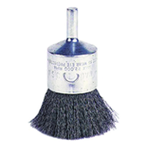 1″ Crimped Wire End Brush, .020″ Steel Fill, Retail Pack - Exact Tool & Supply