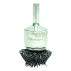 1″ Diameter - Steel Wire Flared End Brush - Exact Tool & Supply