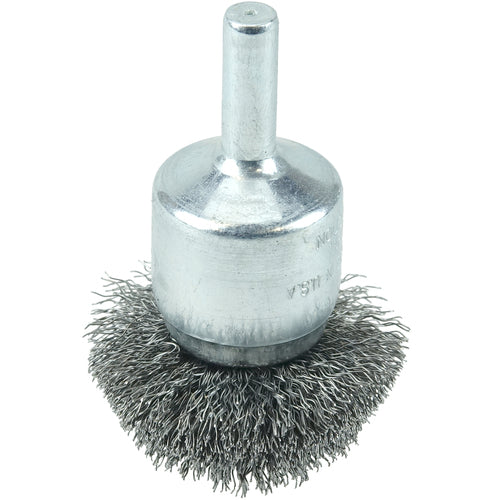 1-1/2″ Circular Flared Crimped Wire End Brush, .006″ Steel Fill - Exact Tool & Supply
