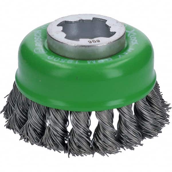 Bosch - 3" Diam 0.012" X-LOCK Carbon Steel Fill Cup Brush - Exact Tool & Supply