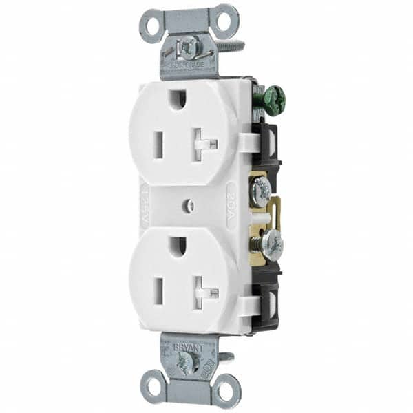 Bryant Electric - Straight Blade Receptacles Receptacle Type: Duplex Receptacle Grade: Commercial - Exact Tool & Supply