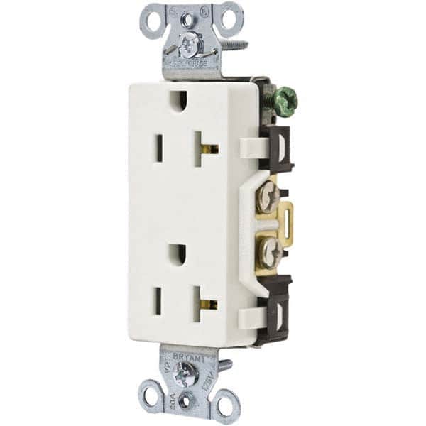 Bryant Electric - Straight Blade Receptacles Receptacle Type: Duplex Receptacle Grade: Commercial - Exact Tool & Supply