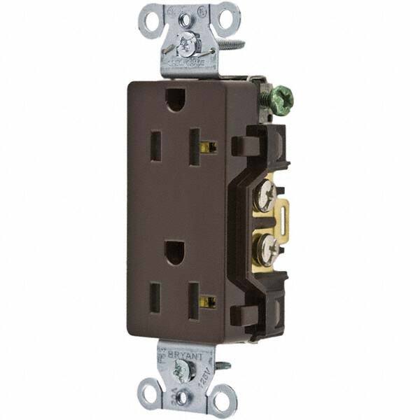 Bryant Electric - Straight Blade Receptacles Receptacle Type: Duplex Receptacle Grade: Commercial - Exact Tool & Supply