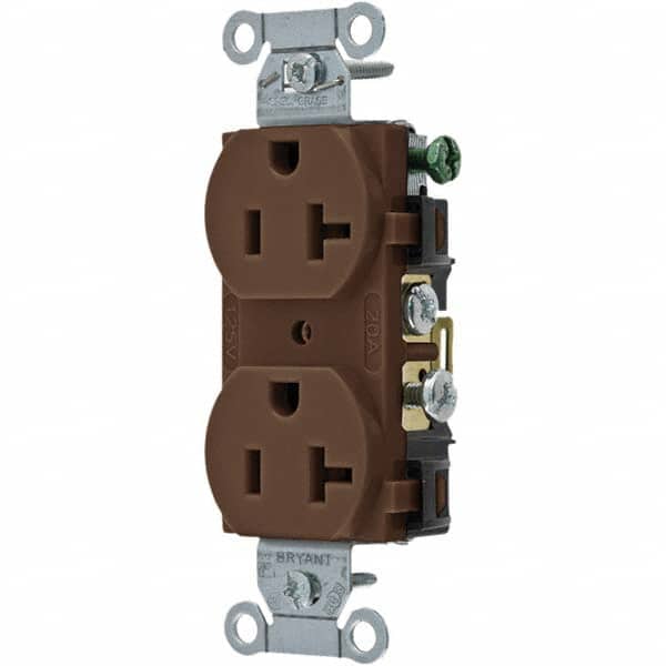 Bryant Electric - Straight Blade Receptacles Receptacle Type: Duplex Receptacle Grade: Commercial - Exact Tool & Supply