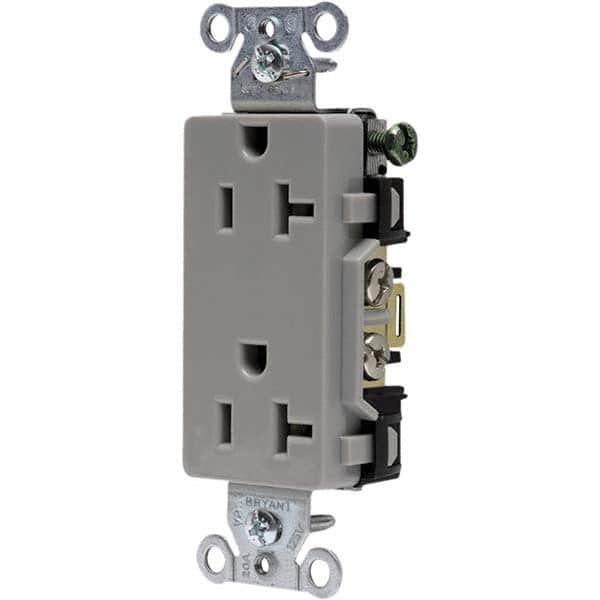 Bryant Electric - Straight Blade Receptacles Receptacle Type: Duplex Receptacle Grade: Commercial - Exact Tool & Supply
