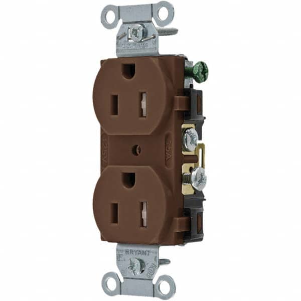 Bryant Electric - Straight Blade Receptacles Receptacle Type: Duplex Receptacle Grade: Commercial - Exact Tool & Supply