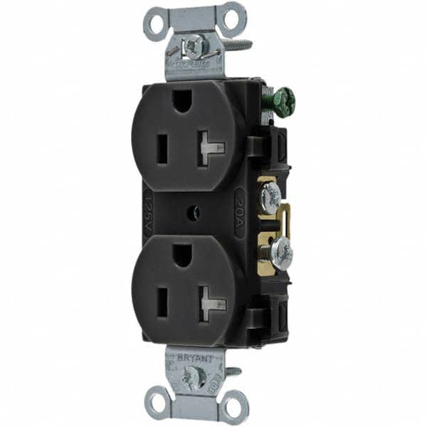 Bryant Electric - Straight Blade Receptacles Receptacle Type: Duplex Receptacle Grade: Commercial - Exact Tool & Supply