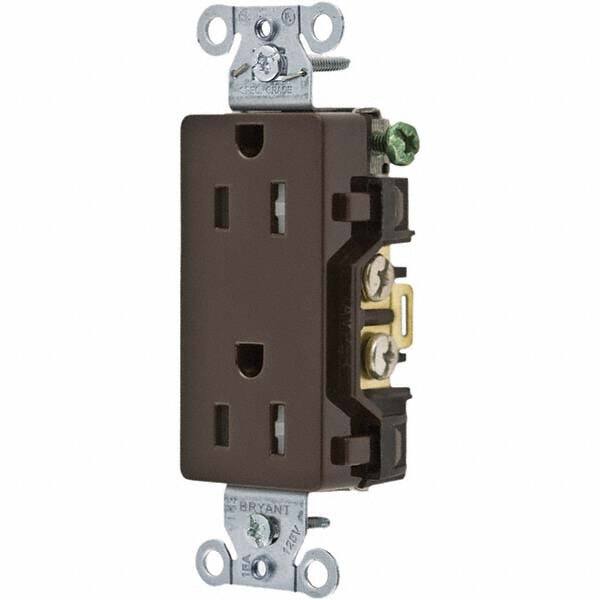 Bryant Electric - Straight Blade Receptacles Receptacle Type: Duplex Receptacle Grade: Commercial - Exact Tool & Supply