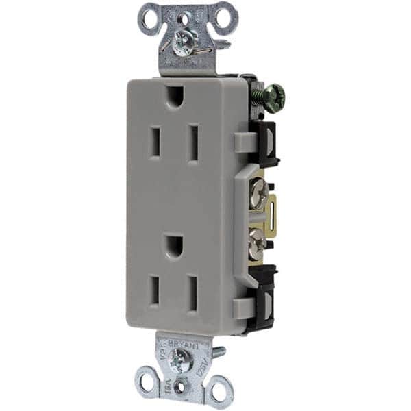 Bryant Electric - Straight Blade Receptacles Receptacle Type: Duplex Receptacle Grade: Commercial - Exact Tool & Supply