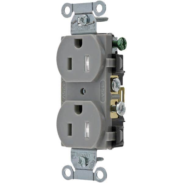 Bryant Electric - Straight Blade Receptacles Receptacle Type: Duplex Receptacle Grade: Commercial - Exact Tool & Supply