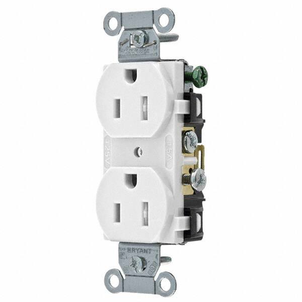 Bryant Electric - Straight Blade Receptacles Receptacle Type: Duplex Receptacle Grade: Commercial - Exact Tool & Supply