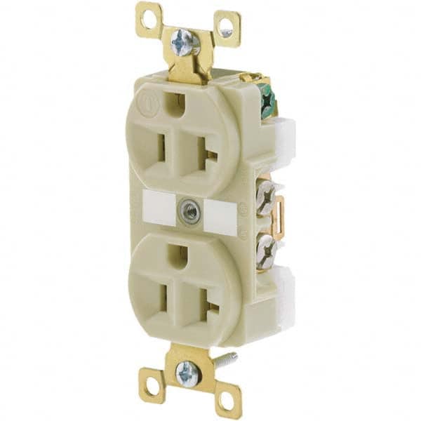 Bryant Electric - Straight Blade Receptacles Receptacle Type: Duplex Receptacle Grade: Industrial - Exact Tool & Supply