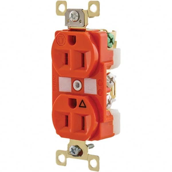 Bryant Electric - Straight Blade Receptacles Receptacle Type: Duplex Receptacle Grade: Industrial - Exact Tool & Supply