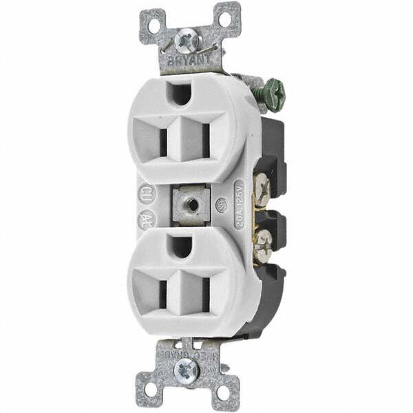 Bryant Electric - Straight Blade Receptacles Receptacle Type: Duplex Receptacle Grade: Specification - Exact Tool & Supply