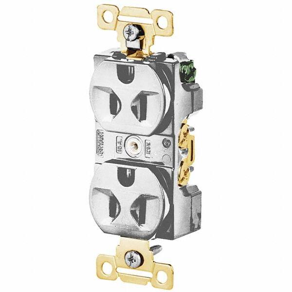 Bryant Electric - Straight Blade Receptacles Receptacle Type: Duplex Receptacle Grade: Industrial - Exact Tool & Supply