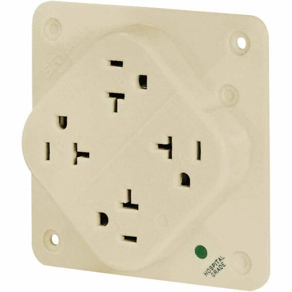 Bryant Electric - Straight Blade Receptacles Receptacle Type: Fourplex Receptacle Grade: Hospital - Exact Tool & Supply