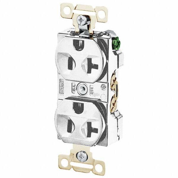 Bryant Electric - Straight Blade Receptacles Receptacle Type: Duplex Receptacle Grade: Industrial - Exact Tool & Supply
