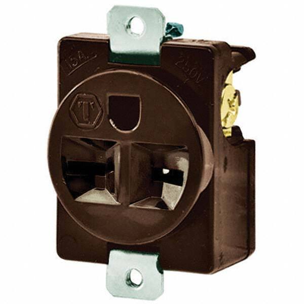 Bryant Electric - Straight Blade Receptacles Receptacle Type: Single Receptacle Grade: Industrial - Exact Tool & Supply
