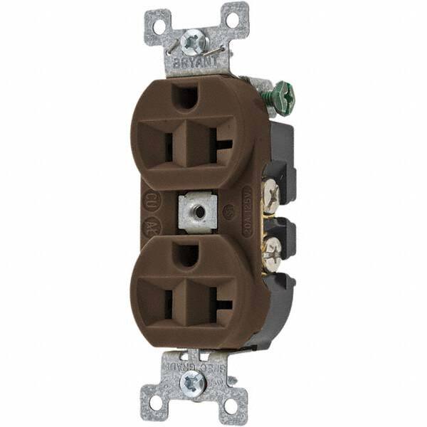 Bryant Electric - Straight Blade Receptacles Receptacle Type: Duplex Receptacle Grade: Specification - Exact Tool & Supply
