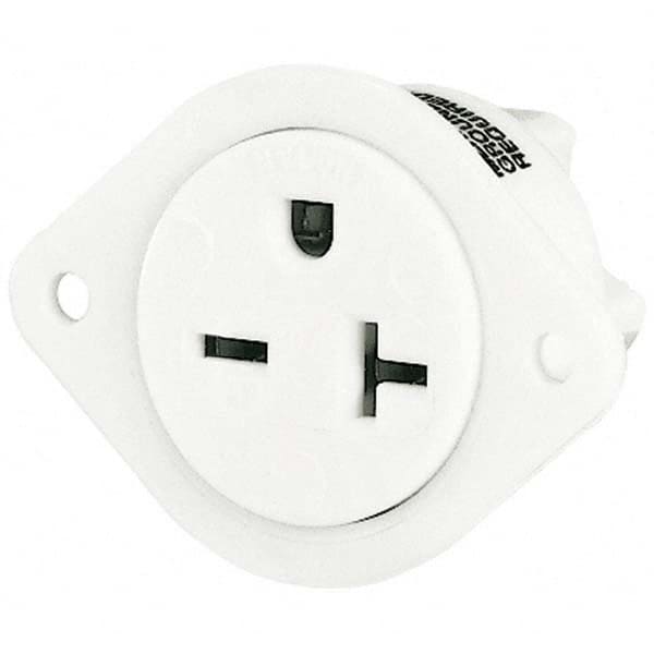 Bryant Electric - Straight Blade Receptacles Receptacle Type: Flanged Receptacle Grade: Industrial - Exact Tool & Supply