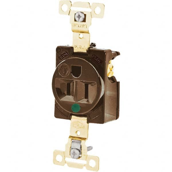 Bryant Electric - Straight Blade Receptacles Receptacle Type: Single Receptacle Grade: Hospital - Exact Tool & Supply