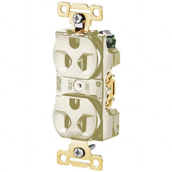 Bryant Electric - Straight Blade Receptacles Receptacle Type: Duplex Receptacle Grade: Industrial - Exact Tool & Supply
