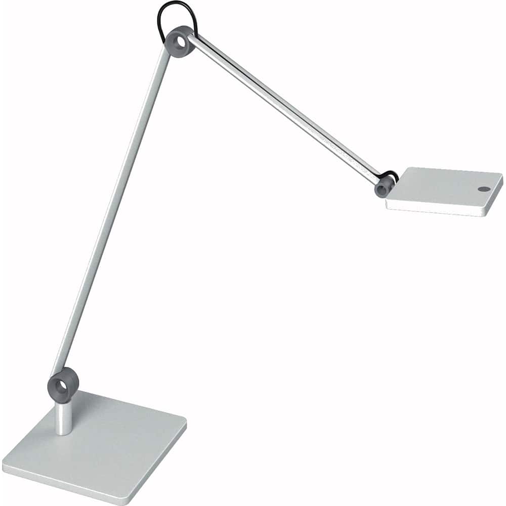 Waldmann Lighting - Task Lights; Fixture Type: Desk ; Color: Silver ; Lamp Type: LED ; Mounting Type: Base Mount ; Adjustable Arm Type: Articulated ; Arm Length (Inch): 31.5 - Exact Tool & Supply