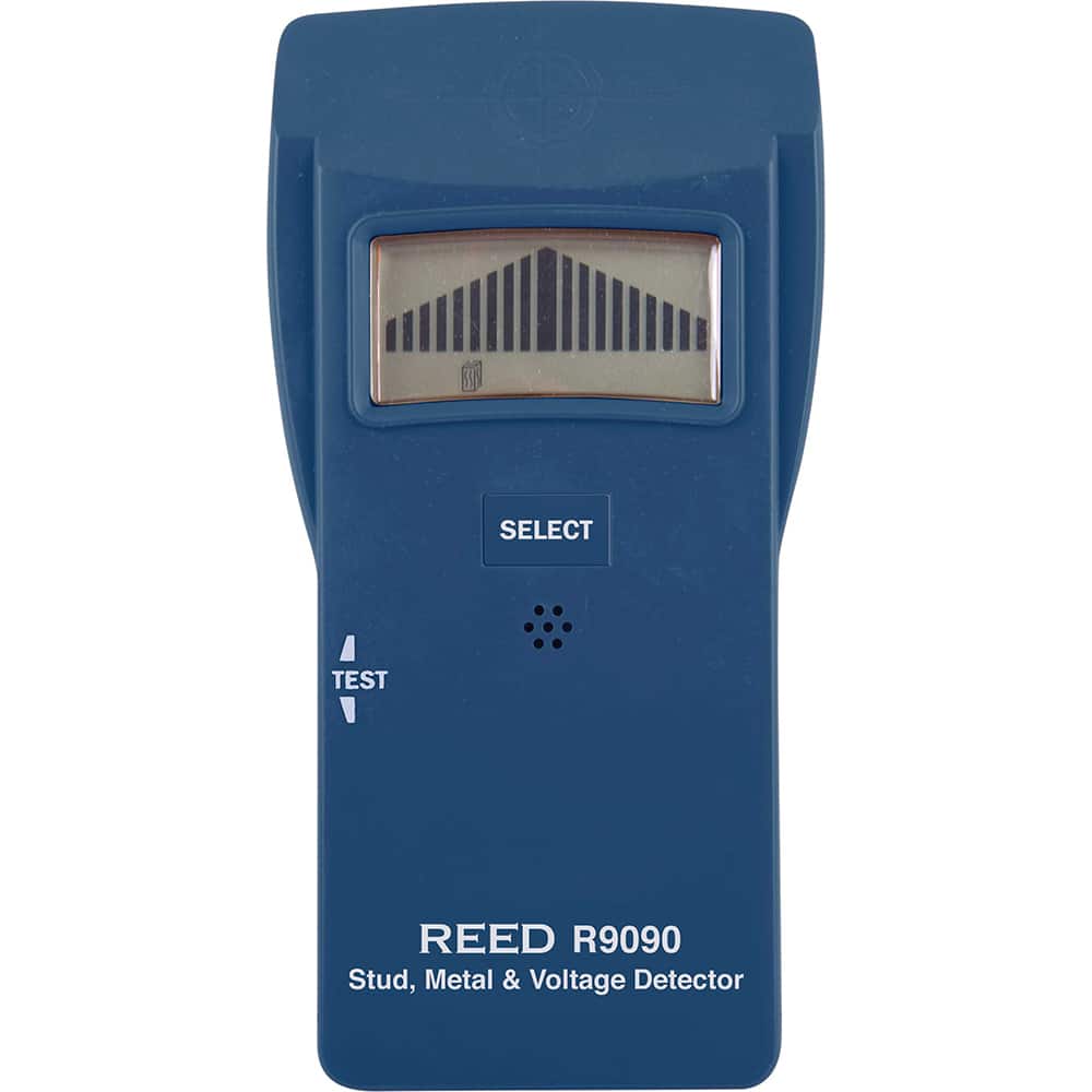 REED Instruments - Stud Locators; Type: Stud, Metal & Voltage Detector ; Scan Depth (Inch): 1.96 ; Applications: Hang Household Items (Mirrors, Pictures And Shelves) Trace Hot Wires Behind Building Materials; Locate Metallic Pipes In Concrete ; Battery T - Exact Tool & Supply