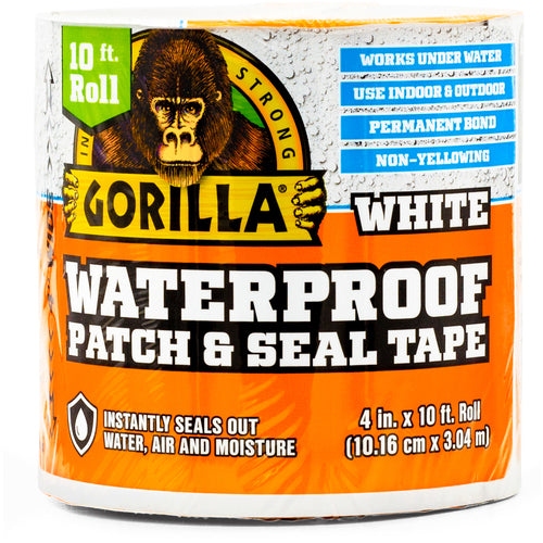 Waterproof Patch & Seal Tape White 10 ft - Exact Tool & Supply