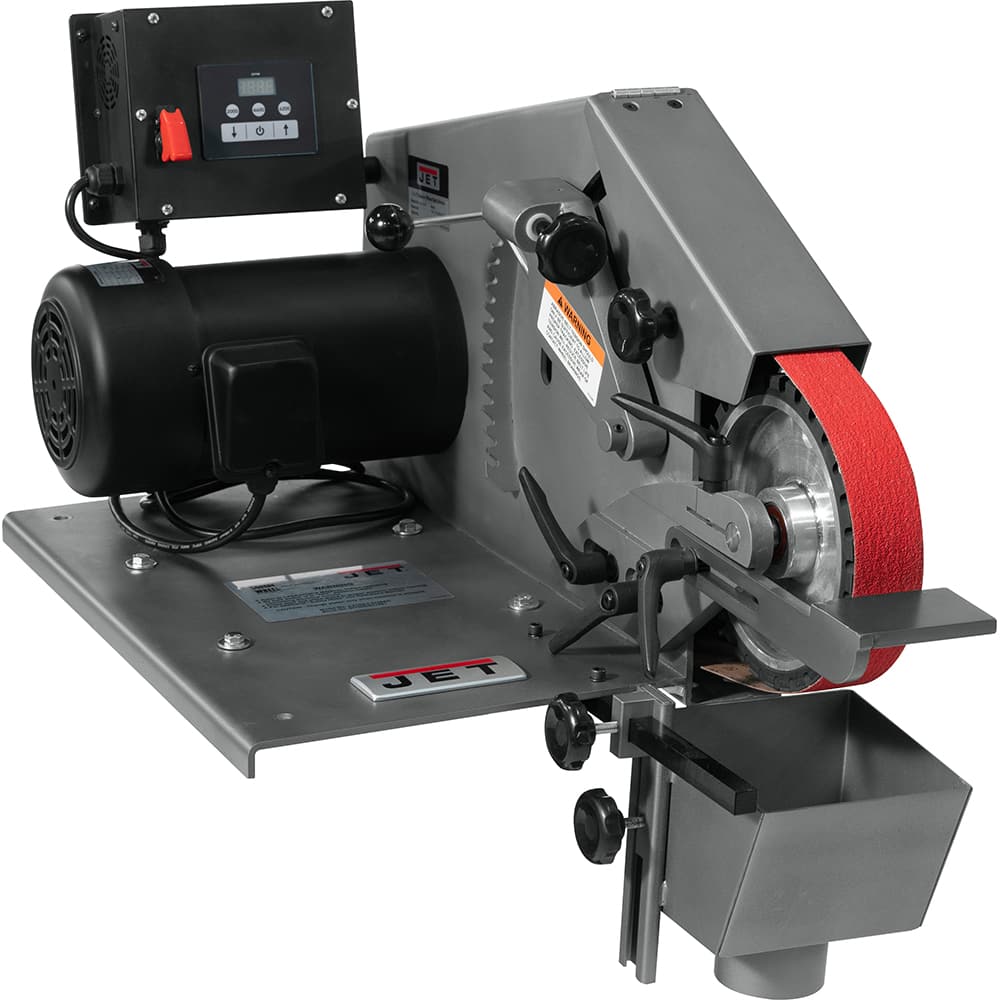Jet - Belt Grinders; Belt Length (Inch): 72 ; Belt Width (Inch): 2 ; Belt Orientation: Horizontal ; Horsepower (HP): 1 ; Belt Speed (ft/min): 2000 to 6200 ; Phase: 1 - Exact Tool & Supply