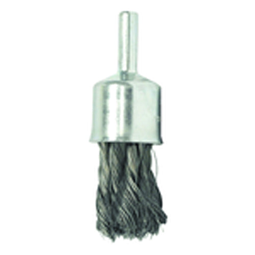 1/2″ Diameter - Knot Type Steel Wire End Brush - Exact Tool & Supply