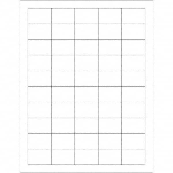 Tape Logic - Pack of (50), 100 Sheet 1-1/2" x 1" Glossy White Permanent Acrylic Laser Labels - Exact Tool & Supply